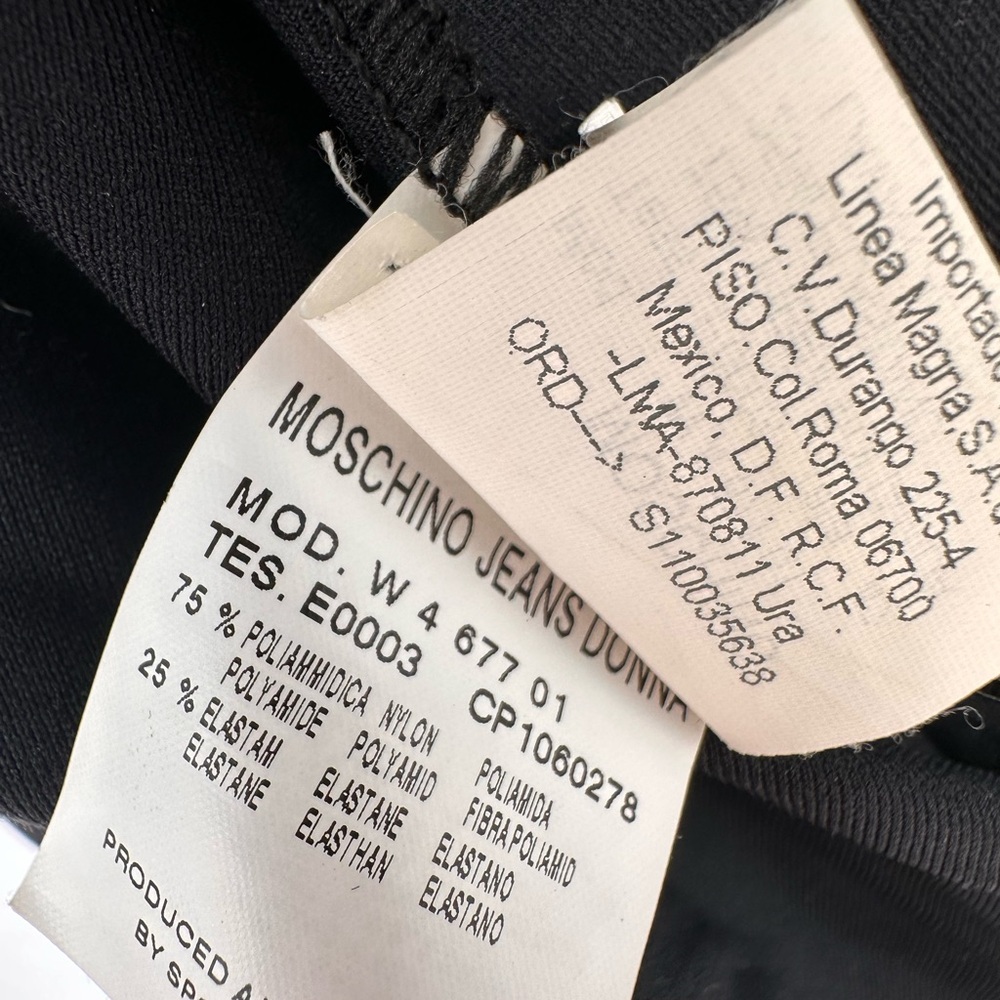 Vintage Moschino Women's Logo Wrap Tank Size 42 Black Made In Italy Y2K 2000s - Picture 8 of 8